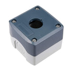 Push Button Switch Control Station Box 22mm 1 Button Hole Waterproof Gray and White