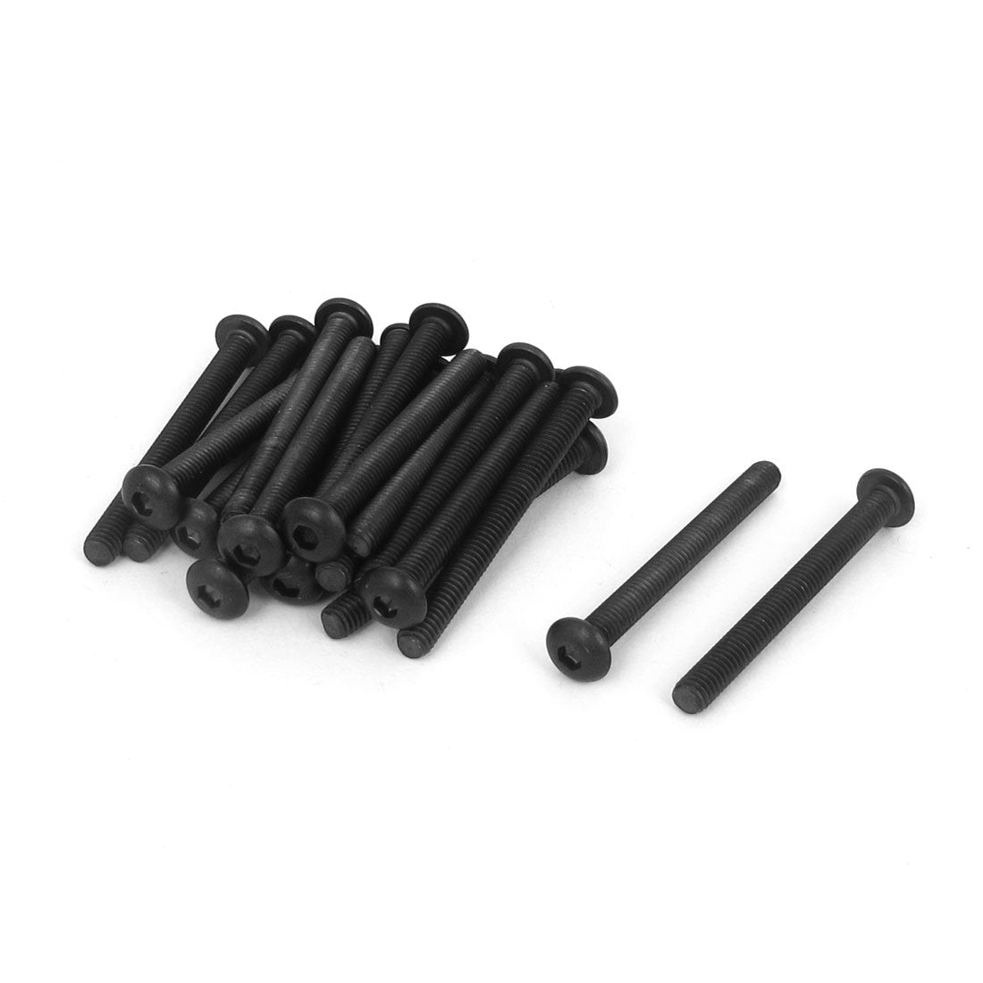 M4 x 40mm Alloy Steel Hex Bolt Socket Head Cap Screws Black 20 Pcs