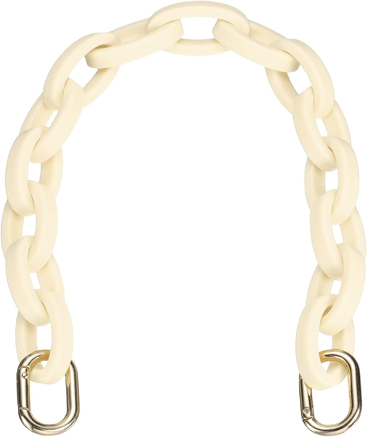 16.1" Acrylic Chain Strap, Handle Purse Extension Decorative Strap, Women Bag Charm Replacement for Handbag, Wallet, Crossbody Shoulder Bags, Beige