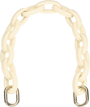 16.1" Acrylic Chain Strap, Handle Purse Extension Decorative Strap, Women Bag Charm Replacement for Handbag, Wallet, Crossbody Shoulder Bags, Beige