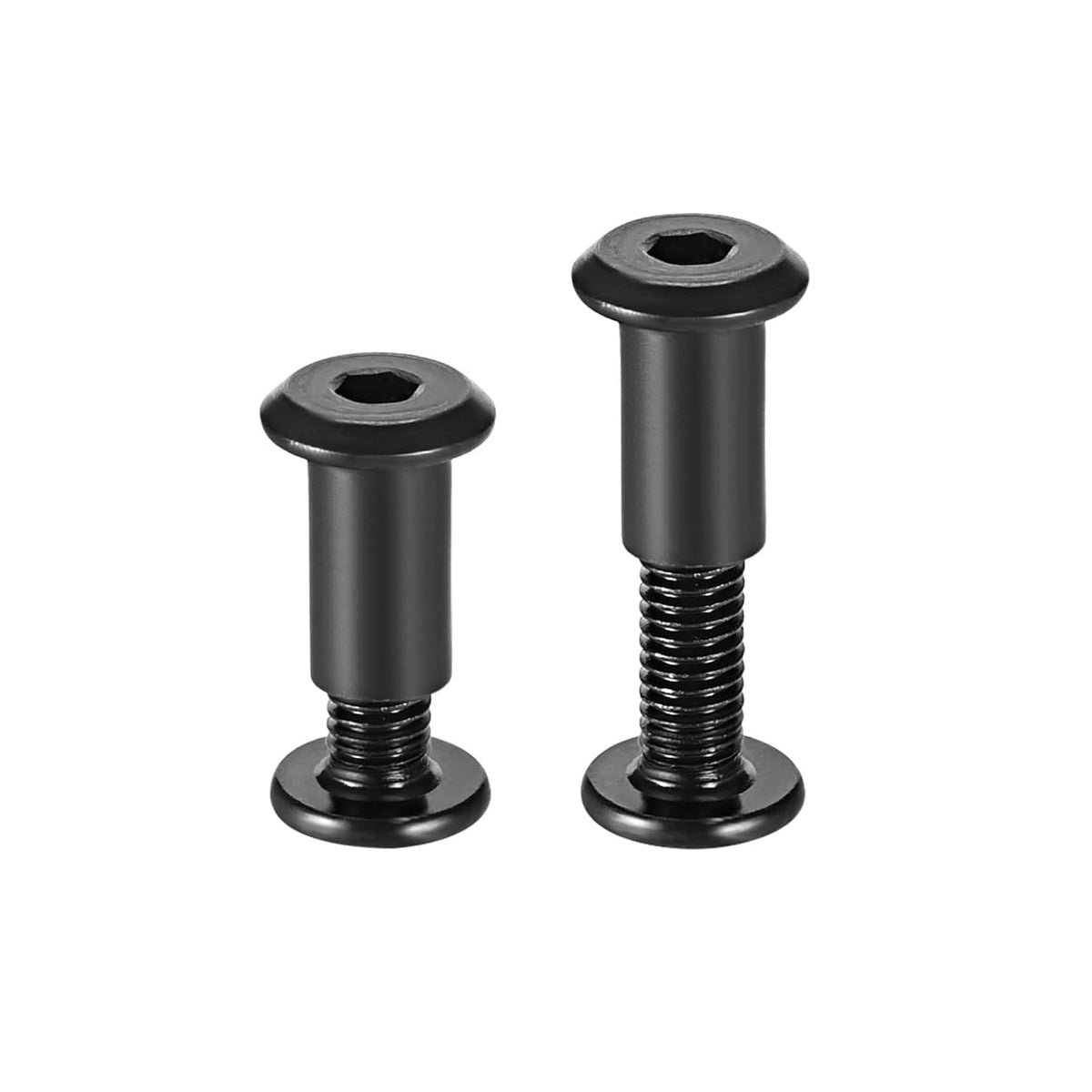 Screw Post Male M6x15mm M6x25mm Binding Bolts Carbon Steel Black, Total 20 Sets