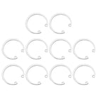 10Pcs 38mm Internal Retaining Ring Circlip, 304 Stainless Steel Internal Circlip Snap Rings C-Clips GB893 for Grooved Shafts Studs, Silver Tone