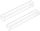 2pcs Rigid Round Clear Tubing 41.6mmx43mmx250mm Plastic Storage Transparent Tube with Lids