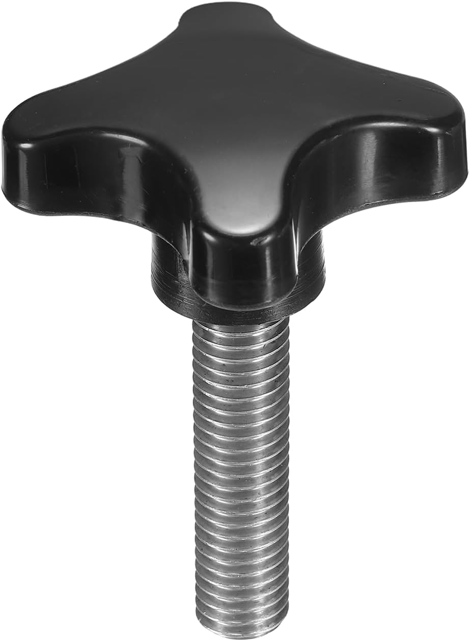 4 Point Knobs, 1/2"-13 UNC 2.09" Threaded Stud Star Clamping Knobs Hand Tightening Thumb Screw Knob for Lawn Mower Umbrella Base Clamps Replacement Machinery
