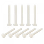 Nylon Machine Screws, M6x50mm Slotted Pan Head Fasteners Bolts for Electronics, Communications, Equipment, 20Pcs