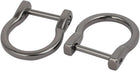 LinkMejor 20mm Inner Width Metal U Shaped Screw Mounted Buckle D Ring Black 2pcs