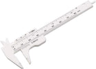 Vernier Caliper 80mm 3 Inch Metric Mini Double Scale Plastic Ruler Measuring Tool Color Random