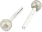 2 Pcs Diamond Coated 16mm Spherical Head Mounted Point Grinding Bit