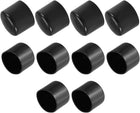 10pcs Rubber End Caps 60mm ID Vinyl Vinyl Round End Cap Cover Screw Thread Protectors Black