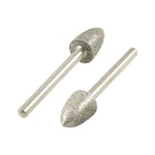 2 x 8mm Tapered Nose 3mm Shank Diamond Mounted Point Grinding Bits