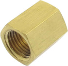 1/4" Female Thread Dia Hex Rod Coupling Straight Connector Brass Fitting