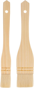 2 Pcs 2 Size Flat-Hake Brushes, Artist Painting Brushes Paint Brush Sheep Hair Brushes Set for Watercolor, Pottery Painting