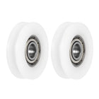 U Groove Ball Bearings 6x27x7mm Double Shielded (GCr15) Bearings 2pcs