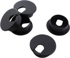 5pcs Black Plastic Grommet Cable Hole Cover 35mm Mount Dia for PC Desk