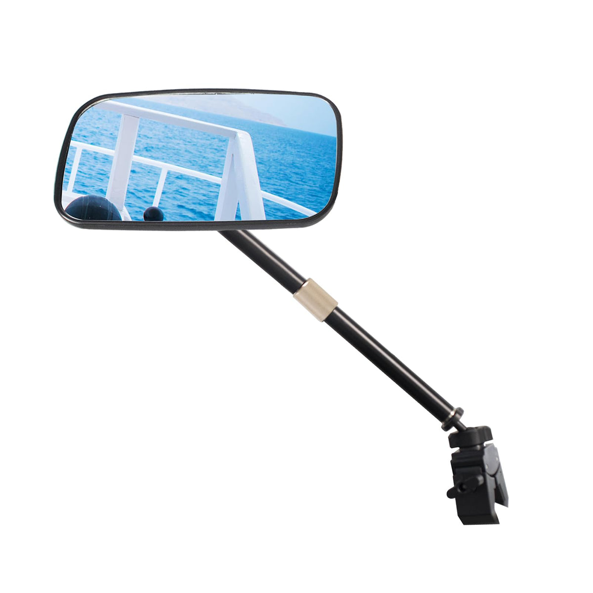 Specchio posteriore per barche Pontoon con asta telescopica 360° angolo ampio