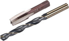 1 Pair Metric Hand Tap M12 Thread 1.5 Pitch 4 Straight Flutes H2 Alloy Tool Steel,Straight Shank Twist Drill Bits 10.5mm HSS 4341 with 10.5mm Shank