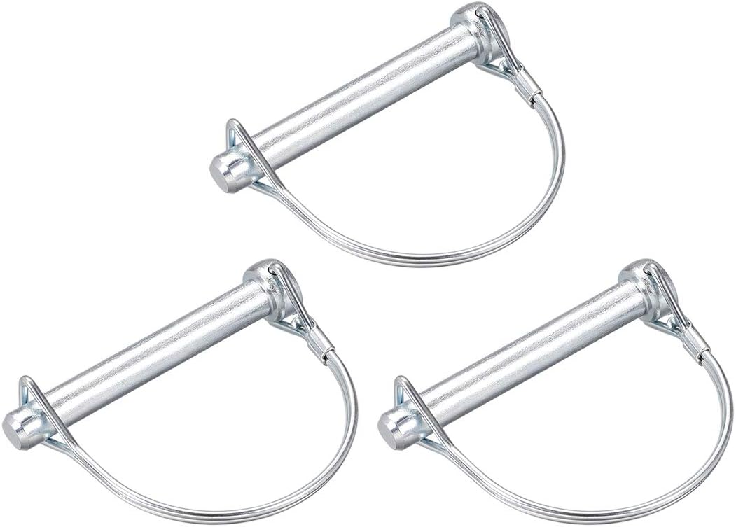 Shaft Locking Pin - 9.2mm x 70mm Coupler Pin for Farm Trailers Wagons Lawn Garden in Arch Round 3Pcs