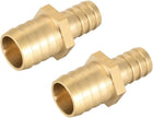 Straight Brass Barb Fitting Reducer, Fit Hose ID 21mm to 15mm 2pcs