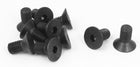 M10 x 20mm Metric Hex Socket Countersunk Head Screw Bolts Black 10PCS