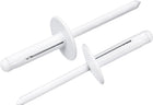 50Pcs 3/16"x1" Aluminum Large Head Tri Grip Rivets, Large Flange Tri Grip Rivets for DIY, Sheet Metal, Automotive Repairs, Furniture, Marine Boat (White)