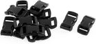 LinkMejor Plastic Webbing Strap Backpack Side Release Buckles 11mm 12pcs Black