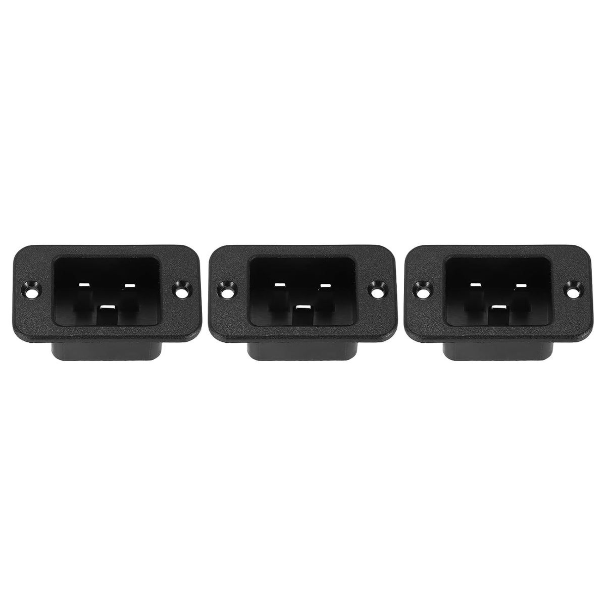 C14 Steckdose Montageadapter AC 250V 10A 3 Pins IEC Eingang Modul Stecker Netzstecker Gerade 3-teilig