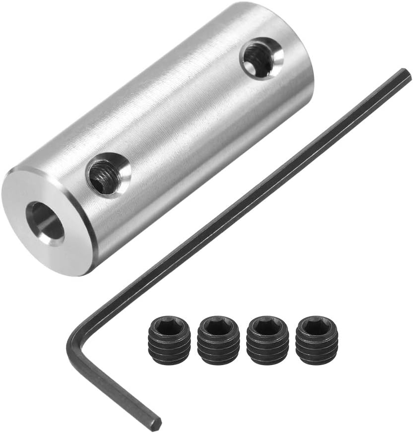 1/8 inch to 1/8 inch Bore Rigid Coupling Set Screw L26XD10 Aluminum Alloy,Shaft Coupler Connector,Motor Accessories
