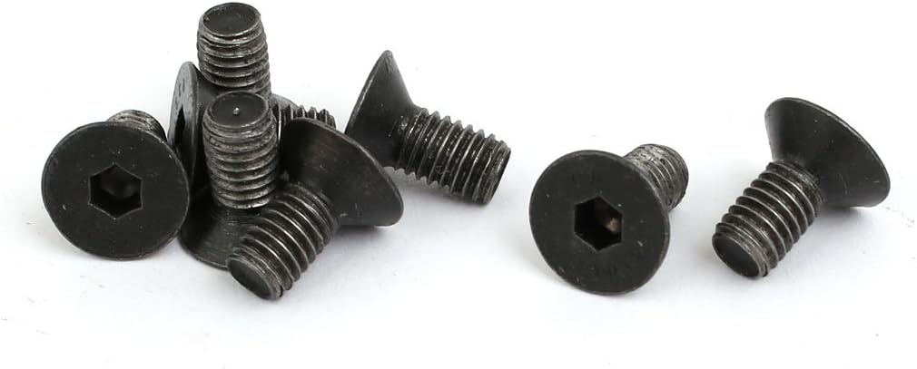 8pcs M5x10mm Flat Countersunk Head Hex Socket Left Hand Thread Bolt DIN7991