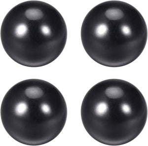4Pcs Thermoset Ball Knob M6 Female Threaded Machine Handle 20mm Diameter Smooth Rim Black