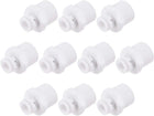 Quick Straight Union Connector Fittings G1/2 Male Thread to 1/4" for Reverse Osmosis Water Filtration, 30mm White 10Pcs