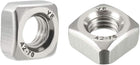 M10 Square Nuts, 304 Stainless Steel Metric Coarse Thread Assortment Kit, 6 Pcs
