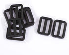 LinkMejor Plastic Travel Adjustable Backpack Glide Buckle 25mm Strap Width 8pcs Black