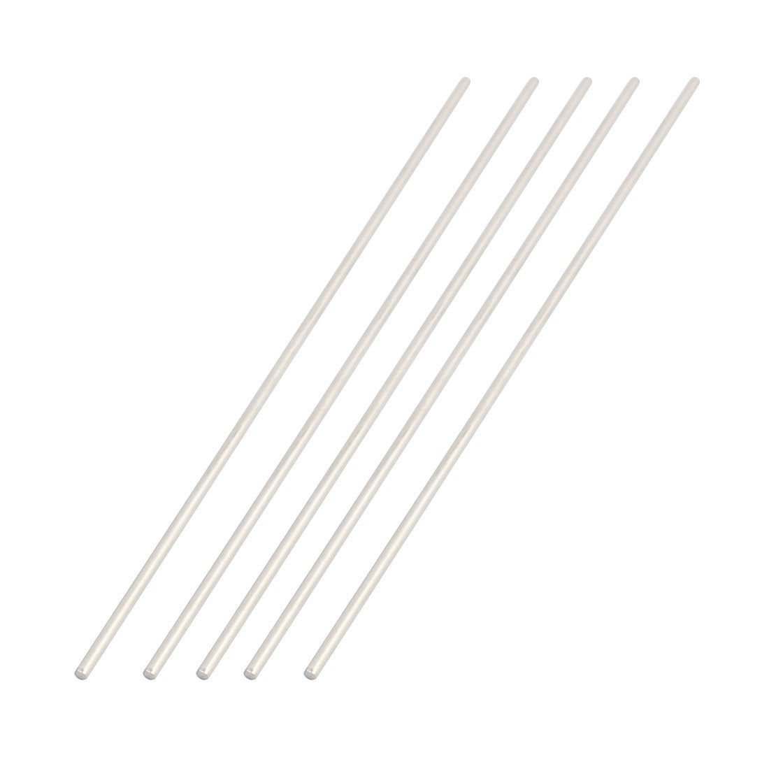 2mm X 130mm Silver Tone Stainless Steel Straight Round Rod Bar 5pcs