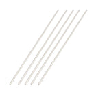 2mm X 130mm Silver Tone Stainless Steel Straight Round Rod Bar 5pcs