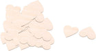 LinkMejor Wooden Holiday Love Heart Shaped Wedding Decor Art Craft DIY Accessories 40 x 35mm 50 Pcs Beige