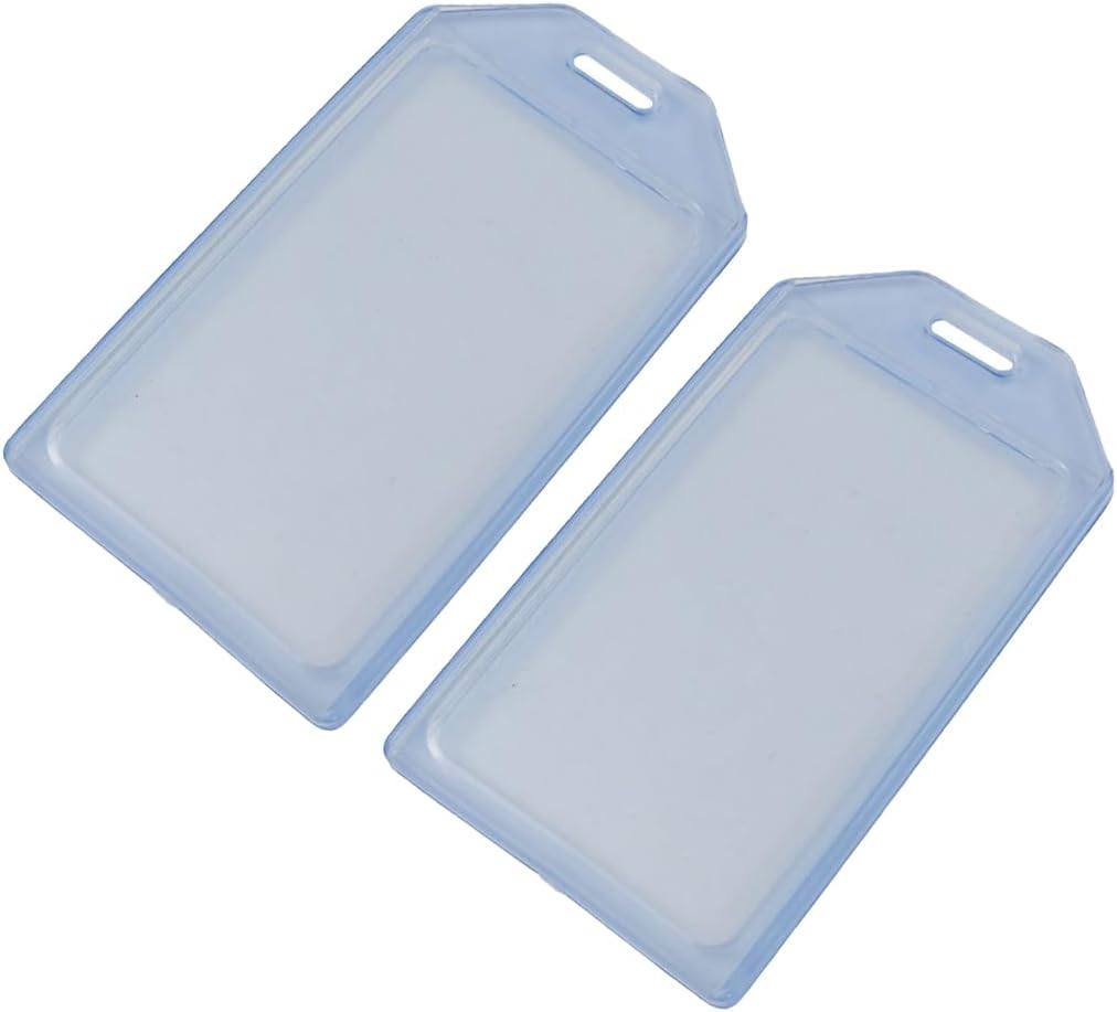 5 Pcs Zacht Plastic Verticaal Bedrijfs ID Cardhouder Heldend Blauw