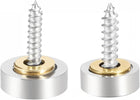 14mm and 16mm Brushed Stainless Steel Mirror Screws, Decorative Caps Cover Nails 16pcs