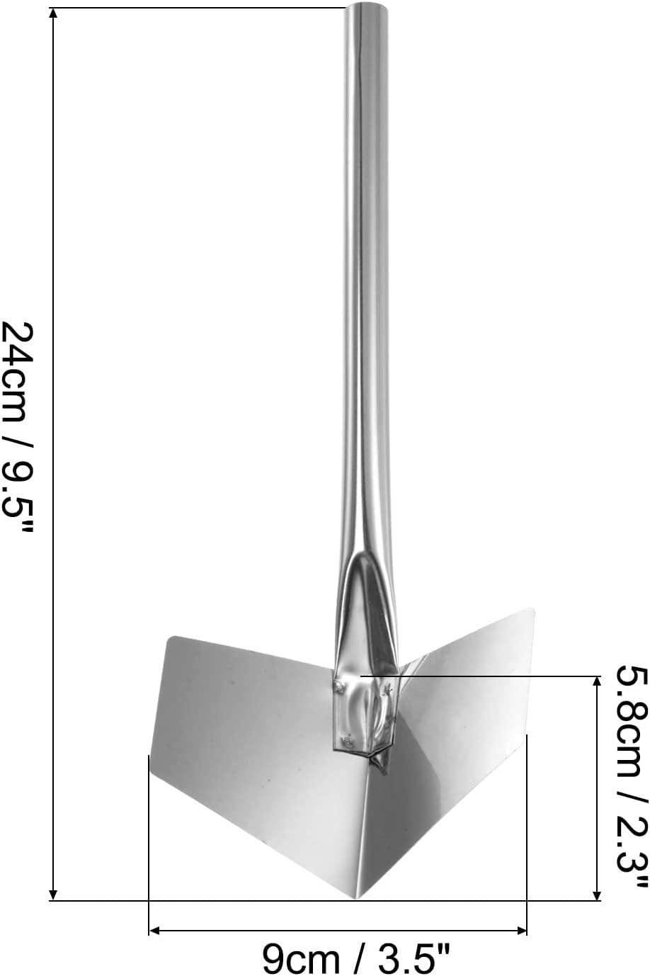 Cuchillo de esquina de acero inoxidable para paneles de yeso de 3.5 pulgadas.