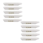 45% Alumina Crucible Boat 1.8ml Sample Holder Furnaces 72x11x9mm 10pcs