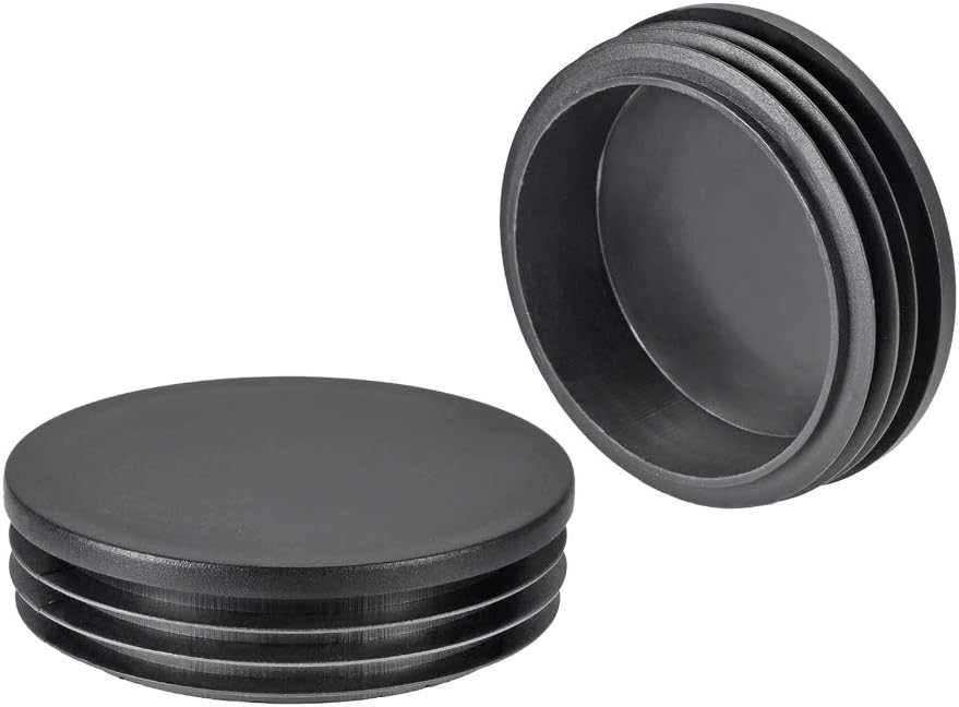 4pcs 90mm Dia Plastic Tubing Plug Round Post End Caps for Handrail Stair Newel Guardrail Tube Black