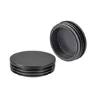 2pcs 90mm Dia Plastic Tubing Plug Round Post End Caps for Handrail Stair Newel Guardrail Tube Black