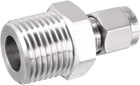 Compression Tube Fitting, 1/2 NPT Male x Ф1/4" Tube OD with Double Ferrules
