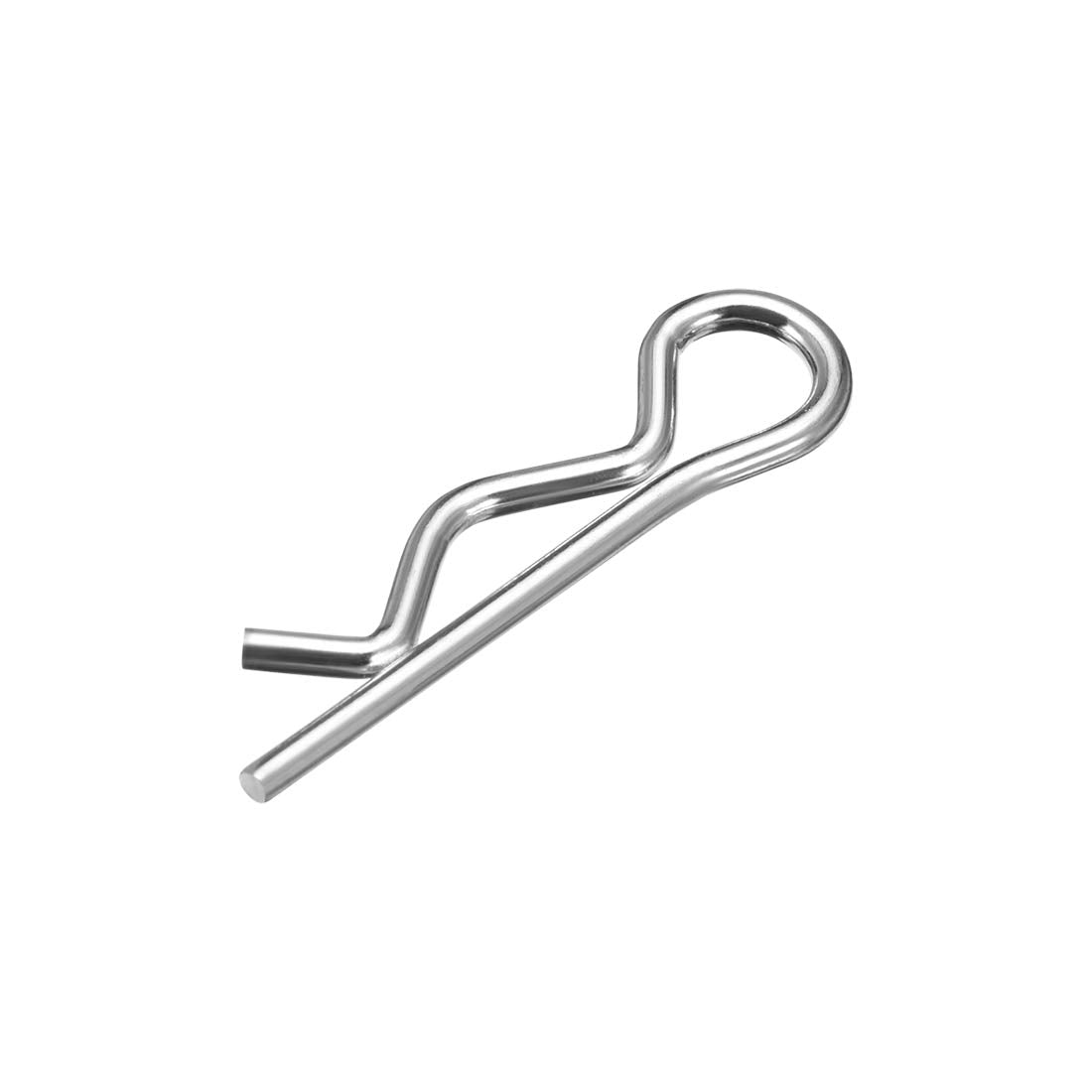Clip Pins 1.8mm Wire Carbon Steel 35mm Length Trailer R Shaped Spring Cotter Tractor Mower Fastener Hardware Silver Tone 100pcs