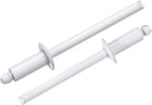 50Pcs 5/32"x3/8" Aluminum Dome-Head Blind Rivets, Open-End Type Blind Rivets for DIY, Sheet Metal, Automotive Repairs, Furniture, Boat, and Duct Work (White)