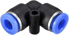 Plastic Elbow Push to Connect Tube Fitting 6mm Tube OD Pneumatic Air Push Fit Lock Fitting Blue 2pcs