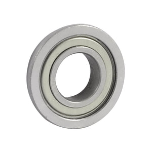 a12111600ux0223 24mm x 12mm x 6mm Silver Tone Radial Shielded Deep Groove Flanged Ball Bearing, 0.9" Width, 0.8 Metal