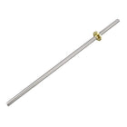 300mm Length T8 8mm Dia Lead Screw Rod,4 Lead Stainless Steel Lead Screw Rod with Copper Nut Trapezoidal Thread for 3D Printer Z Axis