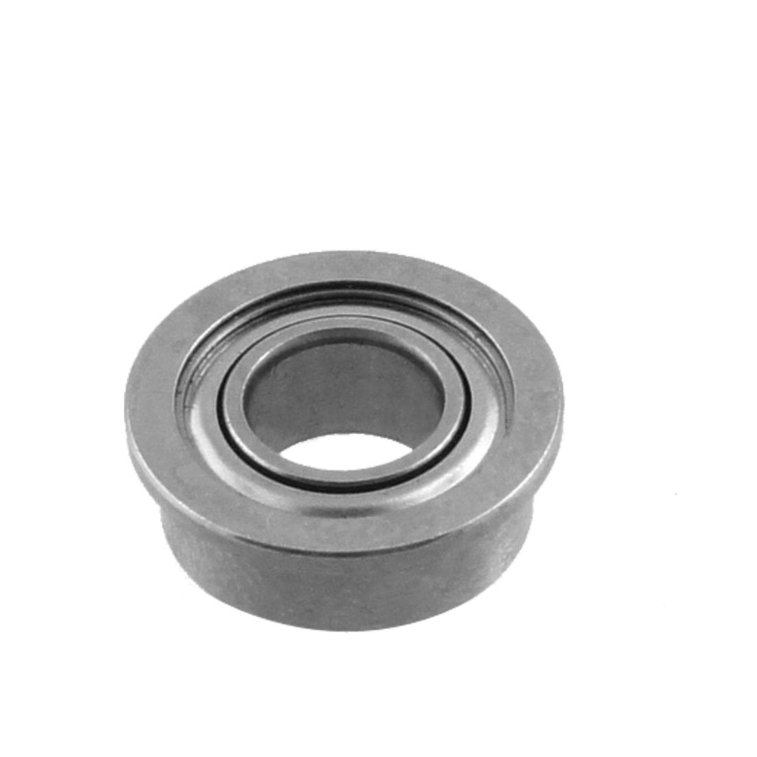 a12071000ux0858 10mm x 5mm x 4mm Silver Tone Sealed Premium Flanged Ball Bearing, 0.16" Width, 0.2 Metal