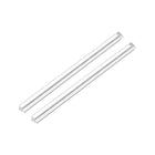 10mmx200mm Transparent Clear Solid Acrylic Triangle Rod PMMA Bar 2pcs