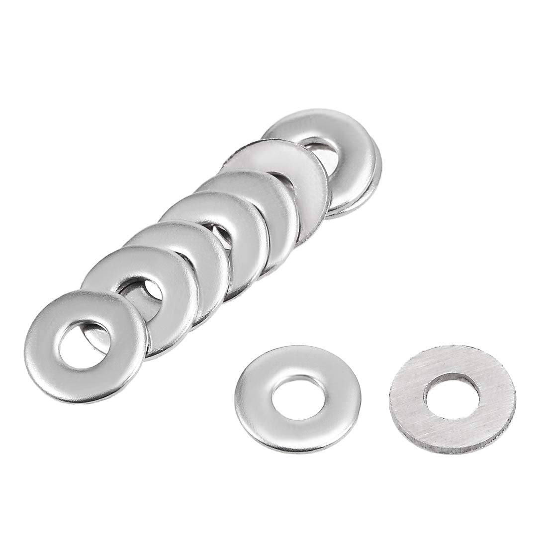 500 Pcs 3mm x 8mm x 0.8mm 304 Stainless Steel Flat Washer for Screw Bolt